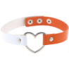 Generique Ras de cou Heart Duo Blanc-Orange
